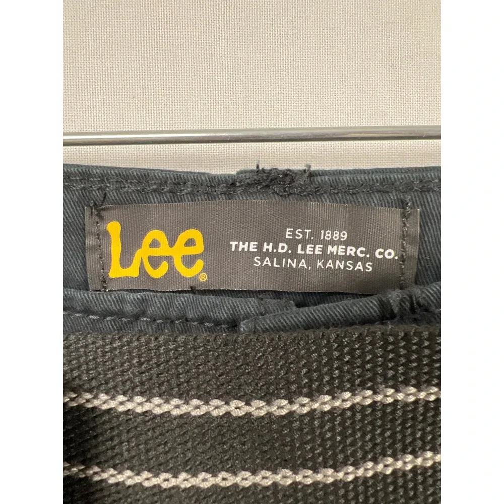 Lee Cargo Shorts Mens 42 Black Belted Utility Classic New